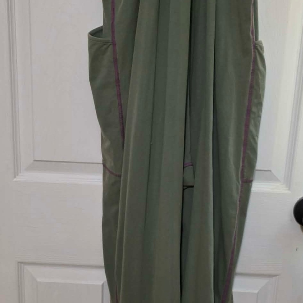 Olive Green natural life  Romper with Contrast Trim - Picture 7 of 11